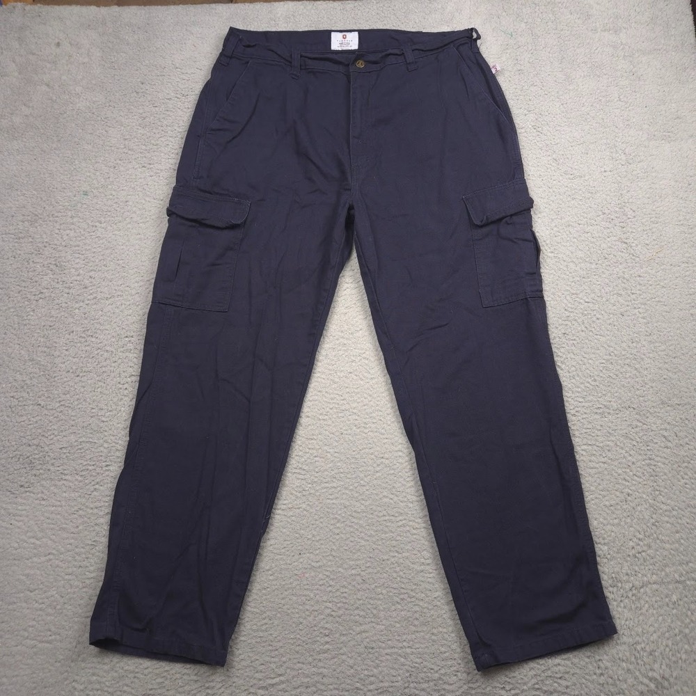 Tyndale U215T Cargo Work Pants Men 38x30 Navy FR Arc Rated 9.8 USA Made